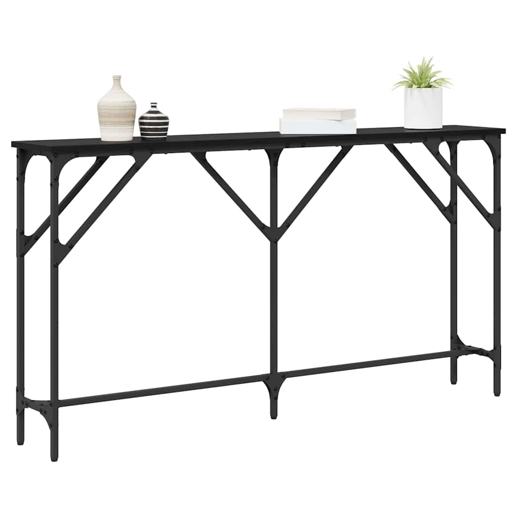 Τραπέζι κονσόλας Μαύρη δρυς 140 x 23 x 75 cm - Pakobazaar