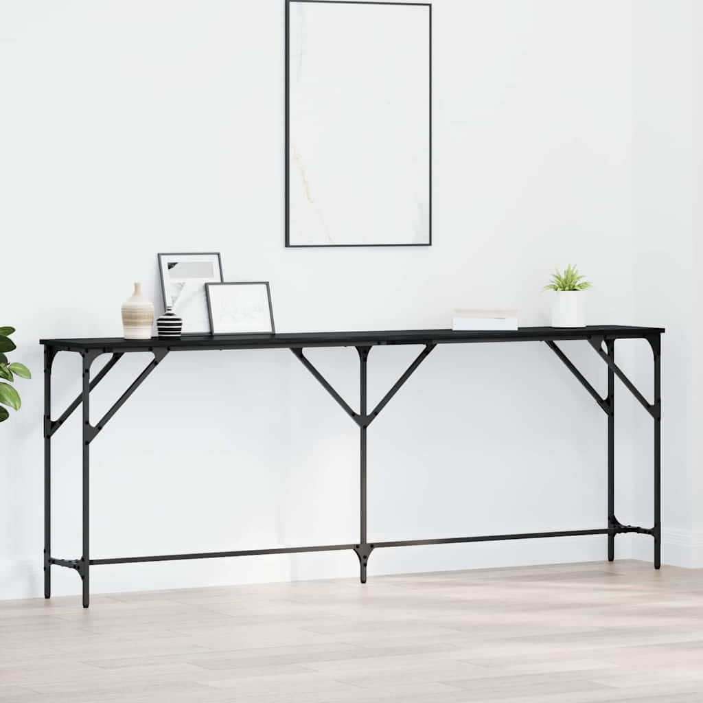 Τραπέζι κονσόλας Μαύρη δρυς 200 x 29 x 75 cm