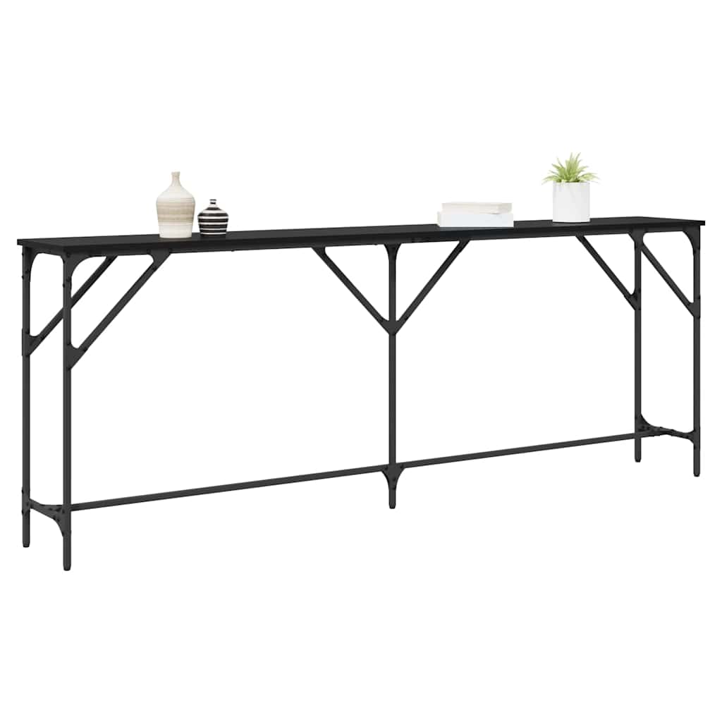 Τραπέζι κονσόλας Μαύρη δρυς 200 x 29 x 75 cm
