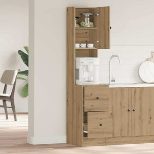 Πλαϊνός πάγκος κουζίνας με ράφι Artisan Oak 32 x 50 x 180 εκ. - Pakobazaar