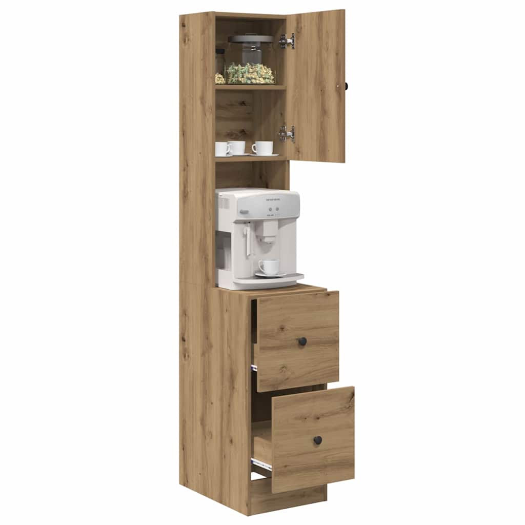 Πλαϊνός πάγκος κουζίνας με ράφι Artisan Oak 32 x 50 x 180 εκ. - Pakobazaar