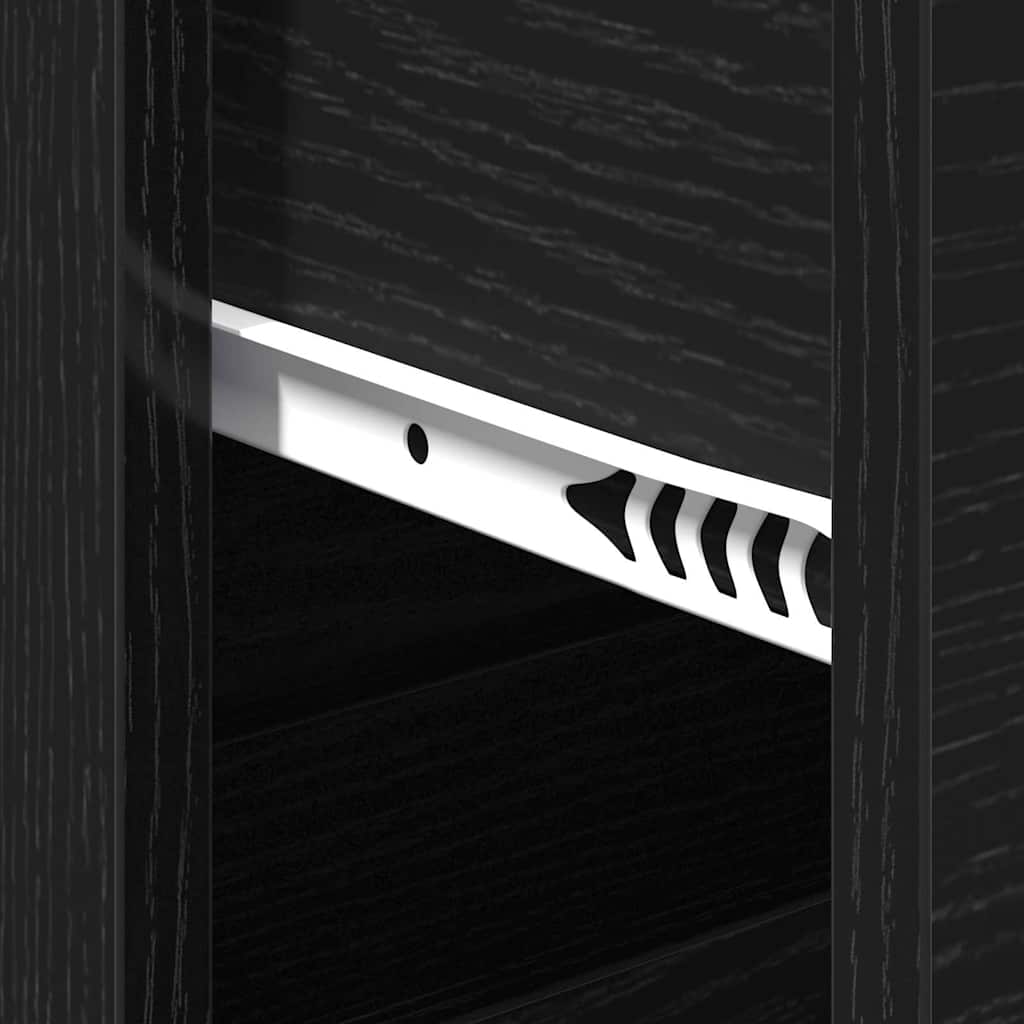 Πλαϊνό γραφείο Μαύρη Οξυά 60 x 39 x 80 εκ Επεξεργασμένο ξύλο