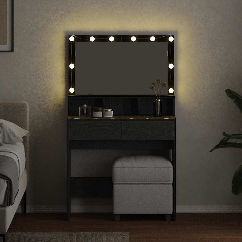 Τραπέζι περιποίησης με συρτάρι Μαύρη Οξυά 80 x 41 x 134,5 εκ. - Pakobazaar