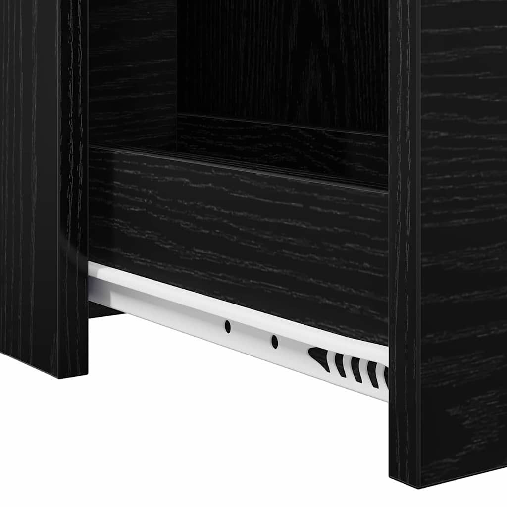 Σετ Επίπλων Μπάνιου Επιτοίχιο Μαύρη Οξυά 22 x 44 x 61.5 εκ. - Pakobazaar