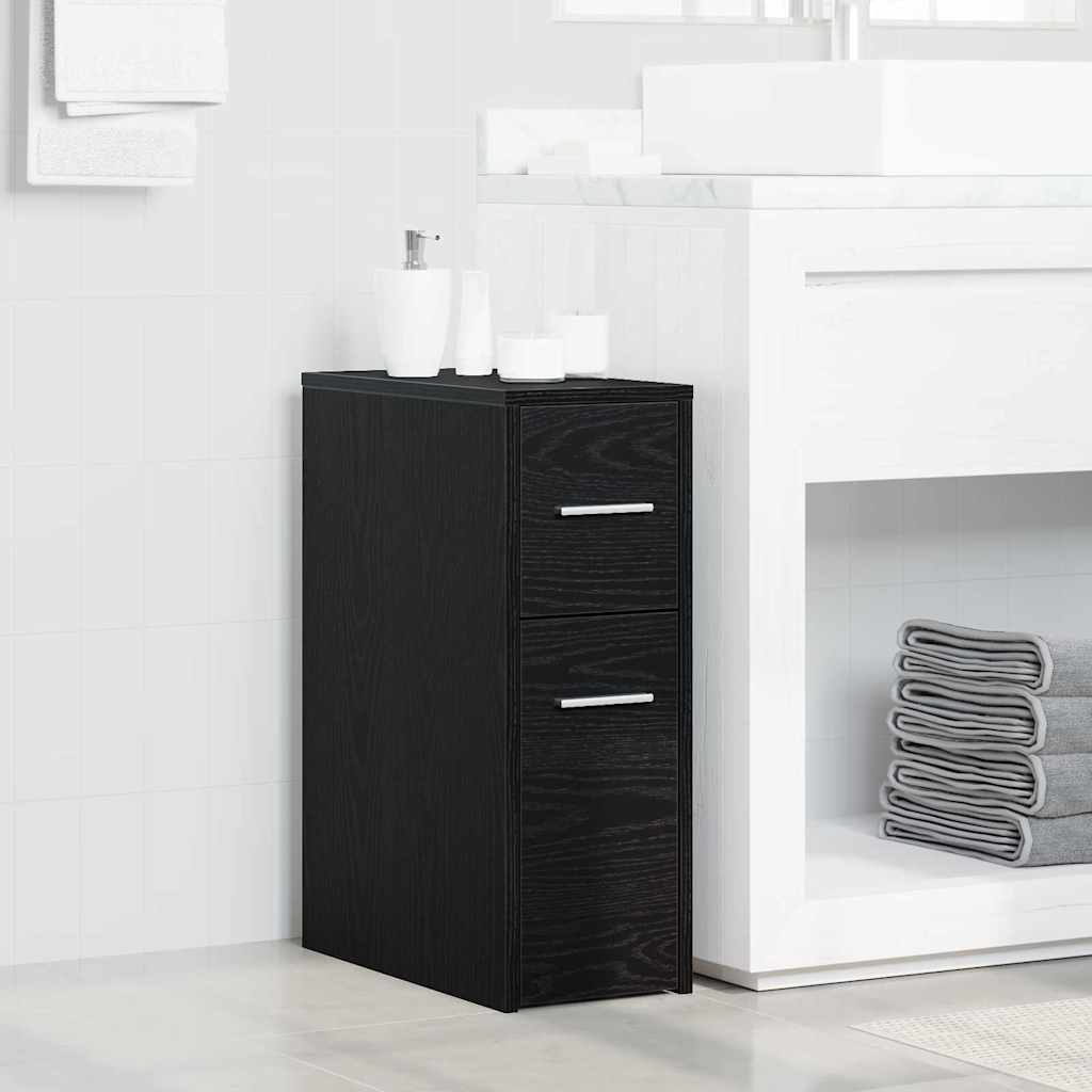 Σετ Επίπλων Μπάνιου Επιτοίχιο Μαύρη Οξυά 22 x 44 x 61.5 εκ. - Pakobazaar