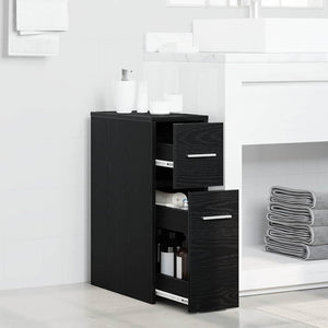 Σετ Επίπλων Μπάνιου Επιτοίχιο Μαύρη Οξυά 22 x 44 x 61.5 εκ. - Pakobazaar
