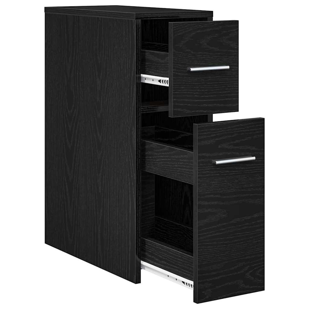 Σετ Επίπλων Μπάνιου Επιτοίχιο Μαύρη Οξυά 22 x 44 x 61.5 εκ. - Pakobazaar