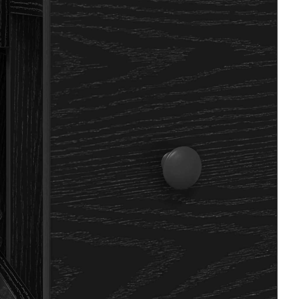 Σετ Επίπλων Μπάνιου Επιτοίχιο Μαύρη Οξυά 80 x 18 x 60 εκ