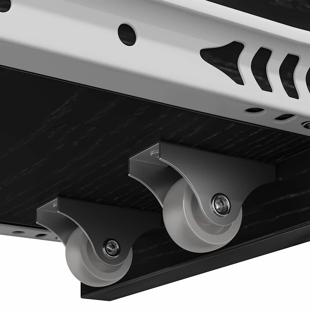 Σετ Επίπλων Μπάνιου Επιτοίχιο Μαύρη Οξυά 80 x 18 x 60 εκ