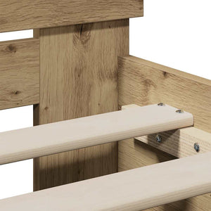 Σκελετός Κρεβατιού Artisan Oak 90 x 190 cm Επεξεργασμένο ξύλο - Pakobazaar