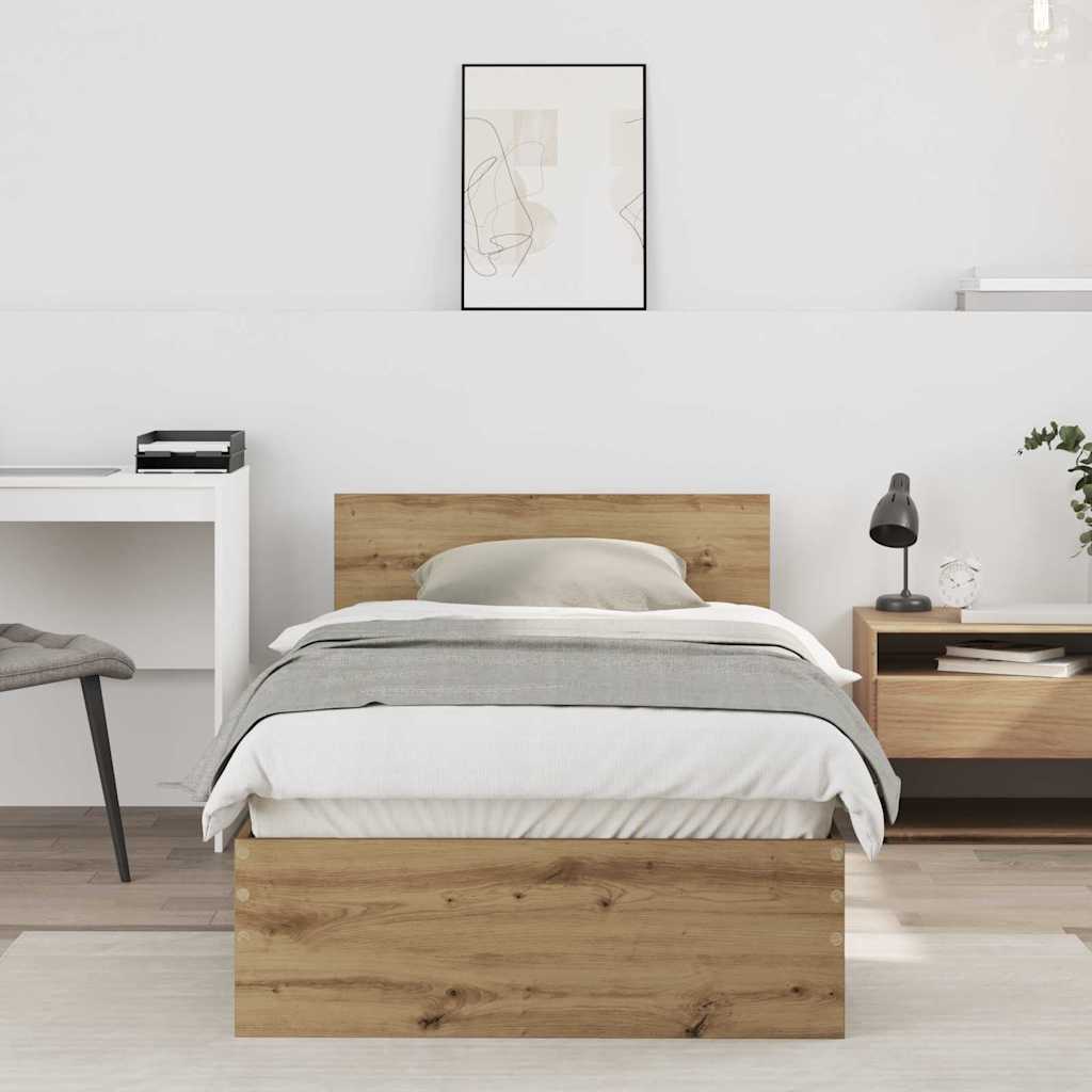 Σκελετός Κρεβατιού Artisan Oak 90 x 190 cm Επεξεργασμένο ξύλο - Pakobazaar