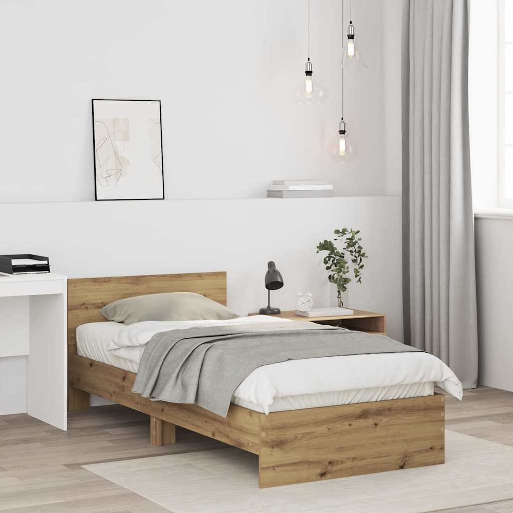 Σκελετός Κρεβατιού Artisan Oak 90 x 190 cm Επεξεργασμένο ξύλο - Pakobazaar