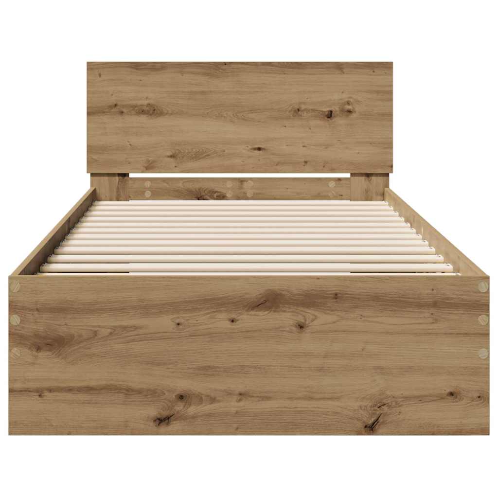 Σκελετός Κρεβατιού Artisan Oak 90 x 190 cm Επεξεργασμένο ξύλο - Pakobazaar