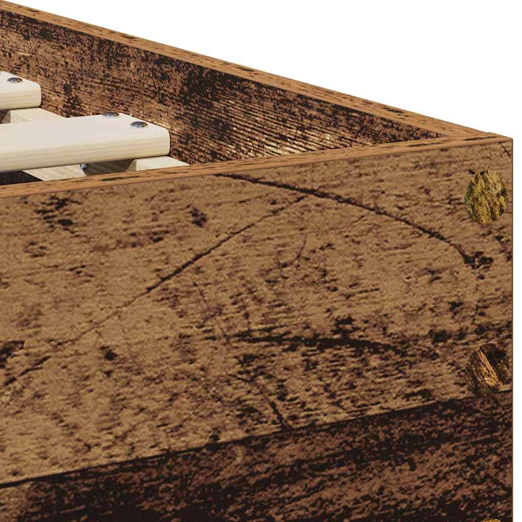 Σκελετός Κρεβατιού Παλιό ξύλο 75 x 190 cm Επεξεργασμένο ξύλο - Pakobazaar