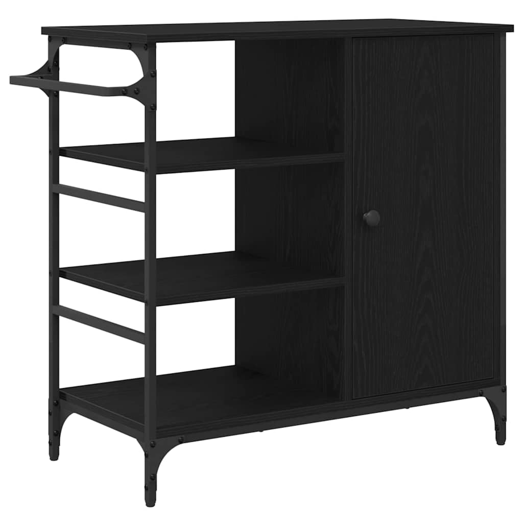 Καρότσι Κουζίνας Μαύρη Οξυά 87.5 x 39 x 84.5 εκ