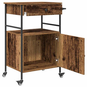 Καρότσι Κουζίνας Παλιό ξύλο 56 x 43 x 89,5 εκ - Pakobazaar
