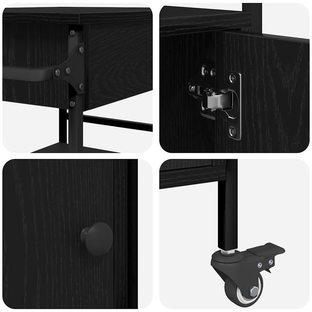 Καρότσι Κουζίνας Μαύρη Οξυά 56 x 43 x 89,5 εκ - Pakobazaar