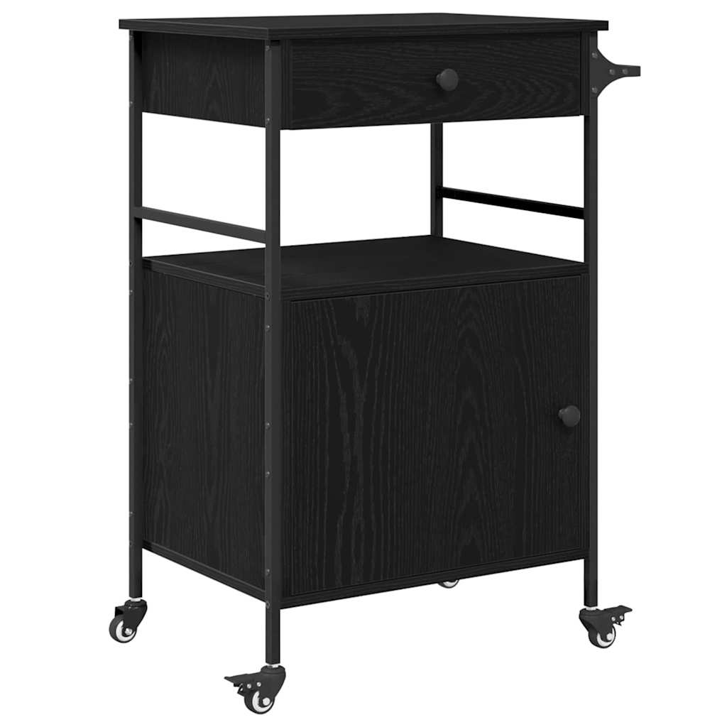 Καρότσι Κουζίνας Μαύρη Οξυά 56 x 43 x 89,5 εκ - Pakobazaar
