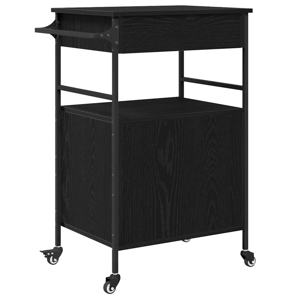 Καρότσι Κουζίνας Μαύρη Οξυά 56 x 43 x 89,5 εκ - Pakobazaar