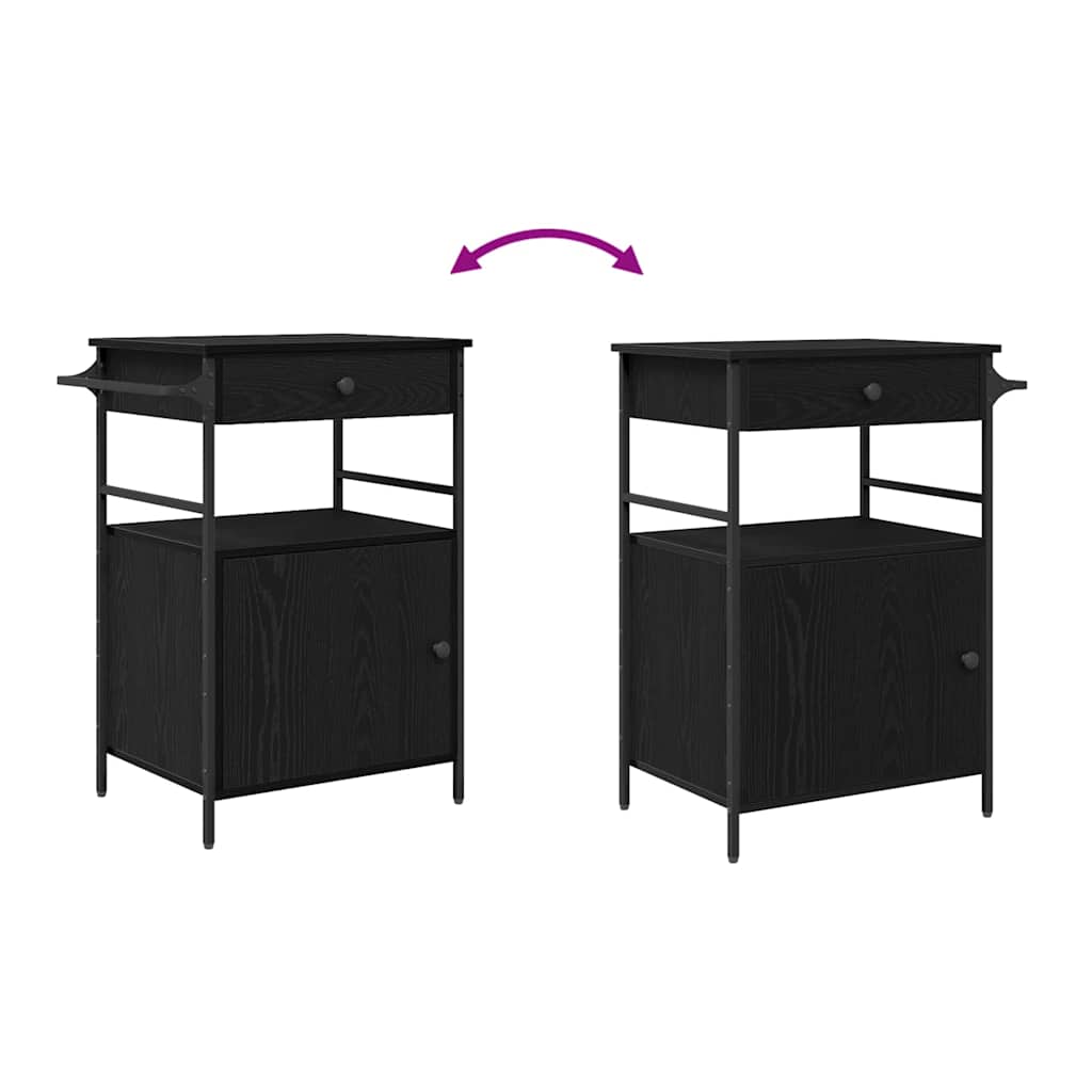 Καρότσι Κουζίνας Μαύρη Οξυά 56 x 43 x 89,5 εκ - Pakobazaar