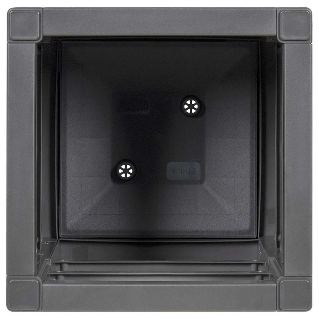 Κουτί Λουλουδιών Σκούρο Γκρι 36 x 36 x 35 εκ. Πλαστικό - Pakobazaar