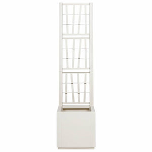 Κουτί Λουλουδιών Λευκό 36 x 36 x 140 εκ. Πλαστικό - Pakobazaar