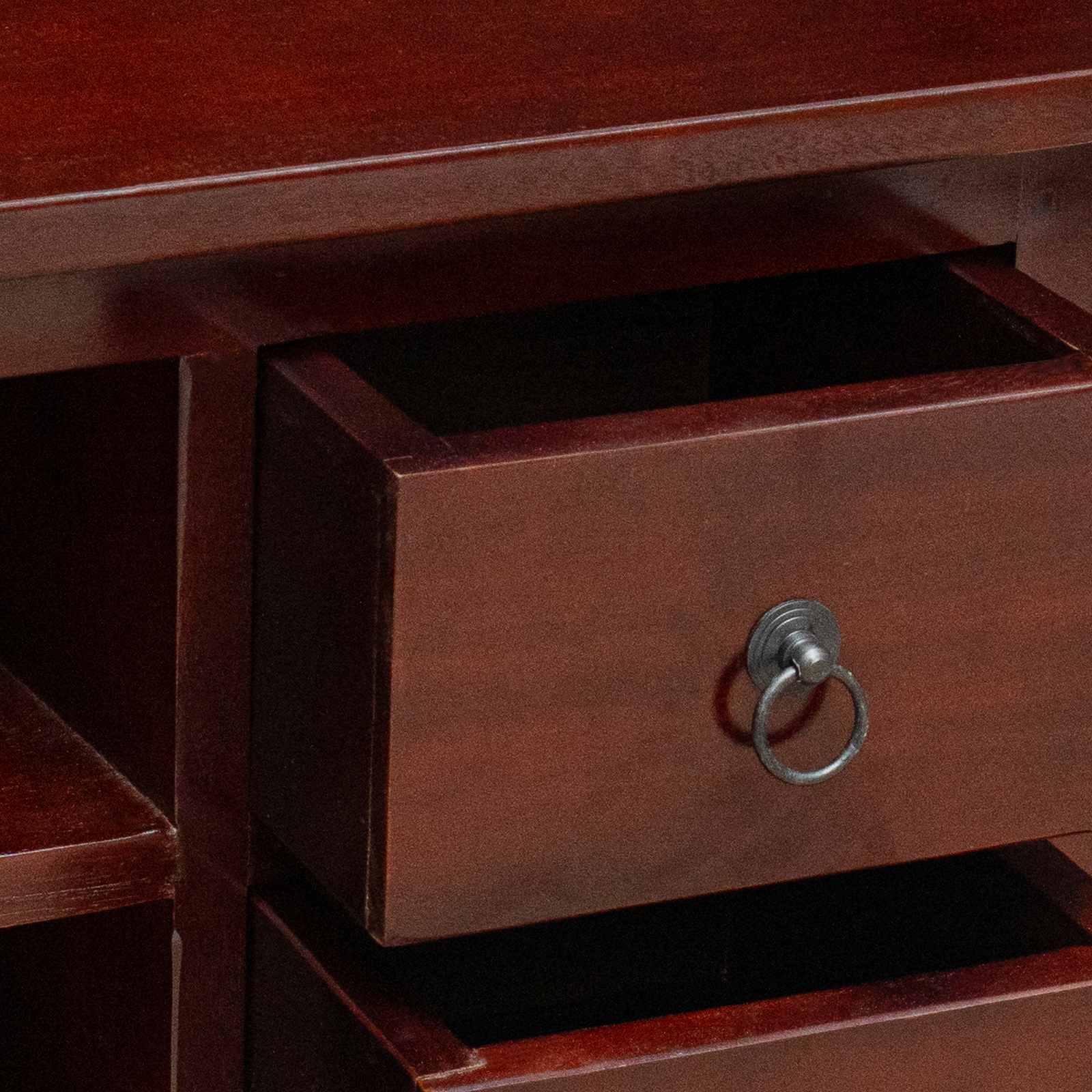 Ντουλάπι TV με ράφι Καφέ 100 x 40,5 x 46 εκ. Στερεό ξύλο Μαόνι - Pakobazaar