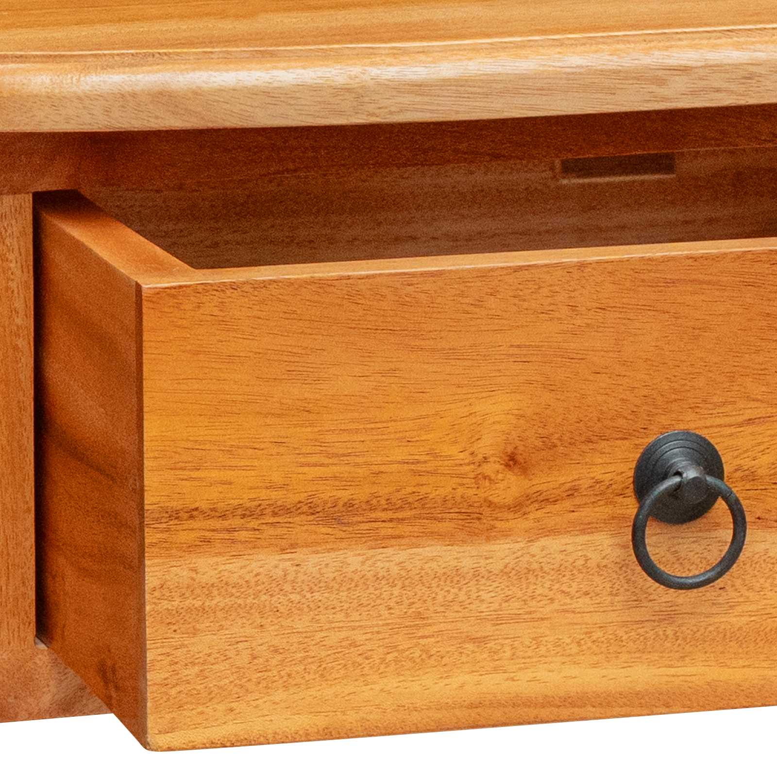 Τραπέζι κονσόλας Φυσικό 50,5 x 30 x 75,5 εκ. Στερεό ξύλο Μαόνι - Pakobazaar