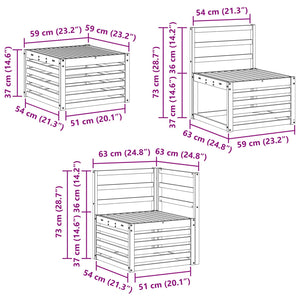 Σετ Καναπέ 8 pcs Φυσικό Στερεό Ξύλο Ακακίας - Pakobazaar