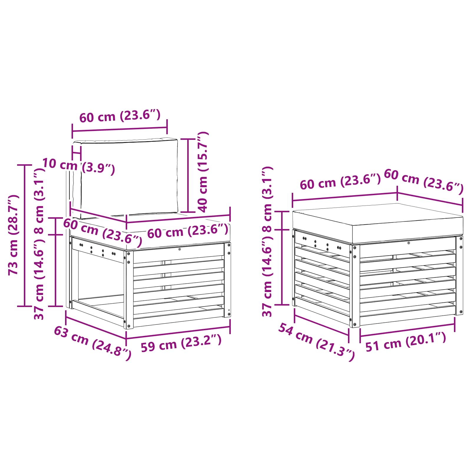 Σειρά Καναπέ Εξωτερικού 5 pcs Φυσικό και Ανοιχτό Γκρι - Pakobazaar