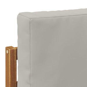 Σετ Καναπέ 6 pcs Φυσικό και Ανοιχτό Γκρι Στερεό Ξύλο Ακακίας - Pakobazaar