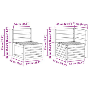 Σετ Καναπέ 7 pcs Φυσικό Στερεό Ξύλο Ακακίας - Pakobazaar