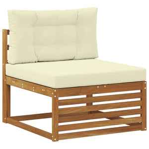 Σειρά Καναπέ Εξωτερικού με μαξιλάρι 8 pcs Φυσικό και Κρέμα - Pakobazaar