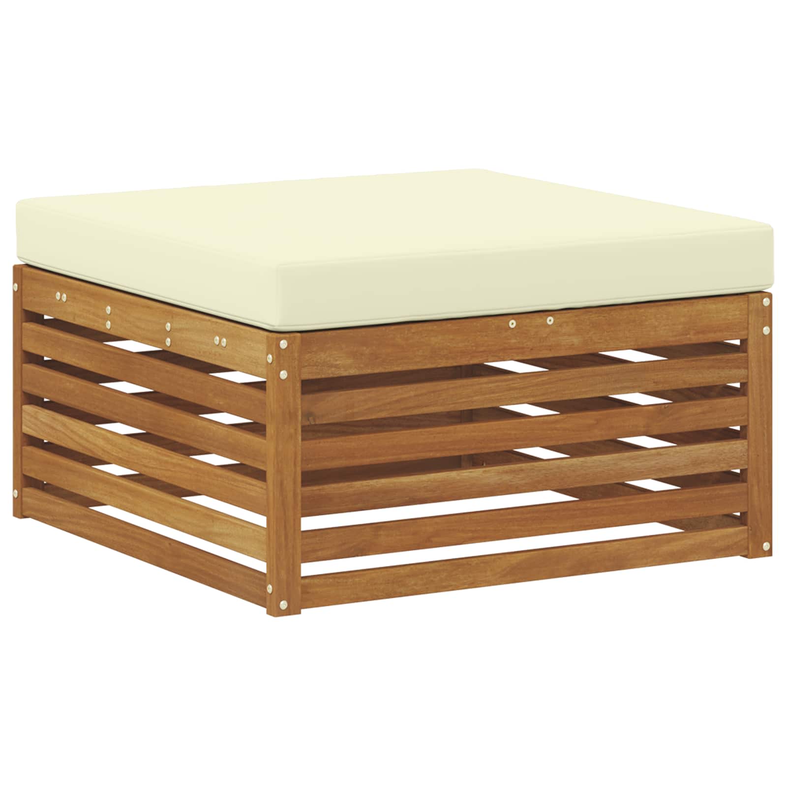 Σειρά Καναπέ Εξωτερικού με μαξιλάρι 5 pcs Φυσικό και Κρέμα - Pakobazaar