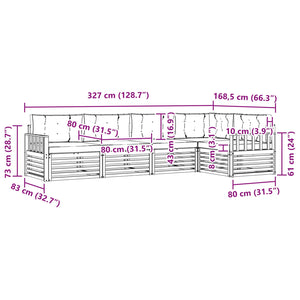 Σειρά Καναπέ Εξωτερικού 16 pcs Φυσικό και Ανοιχτό Γκρι - Pakobazaar