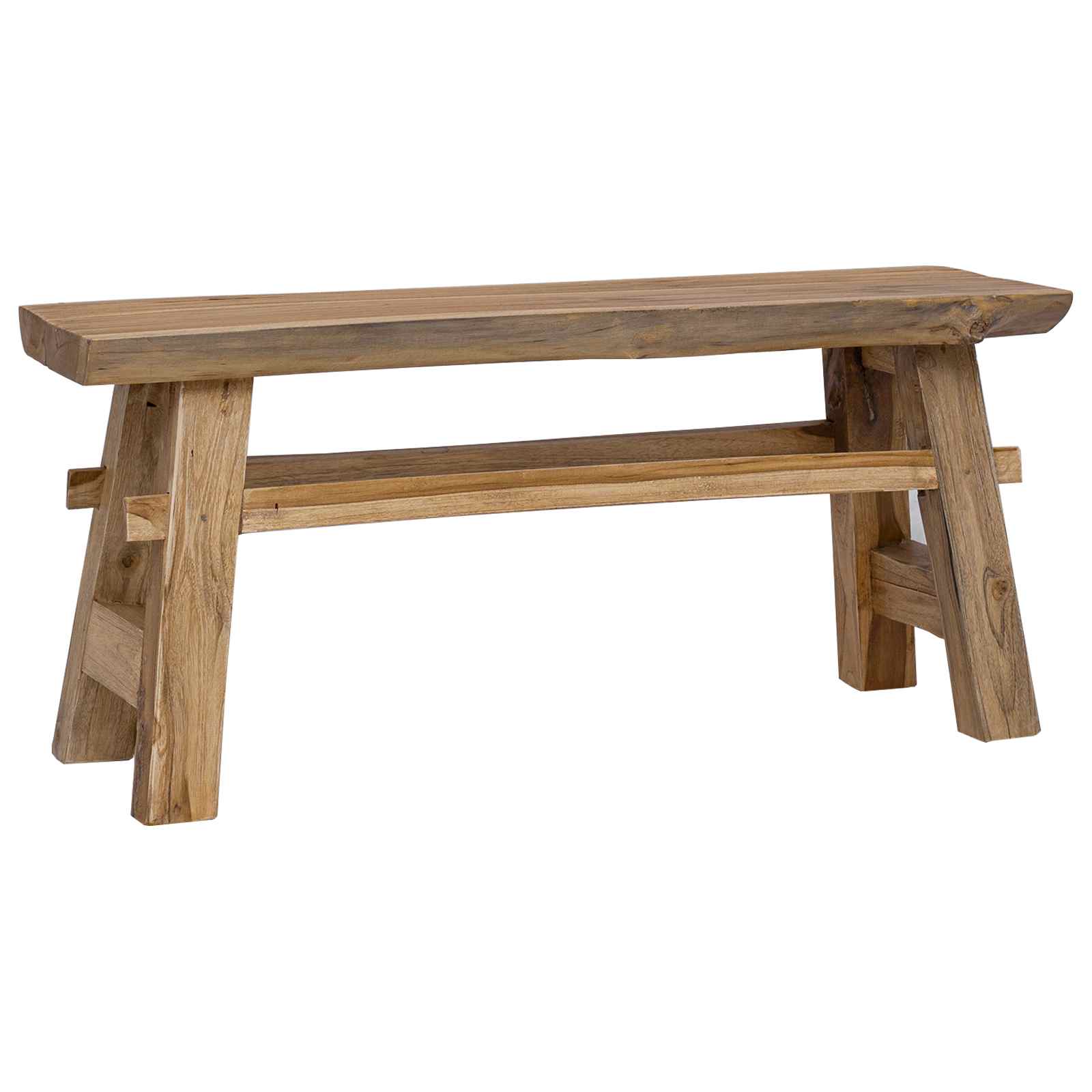 παγκάκι Φυσικό 100 x 29 x 43,5 εκ Στερεό Ξύλο Τίκ - Pakobazaar