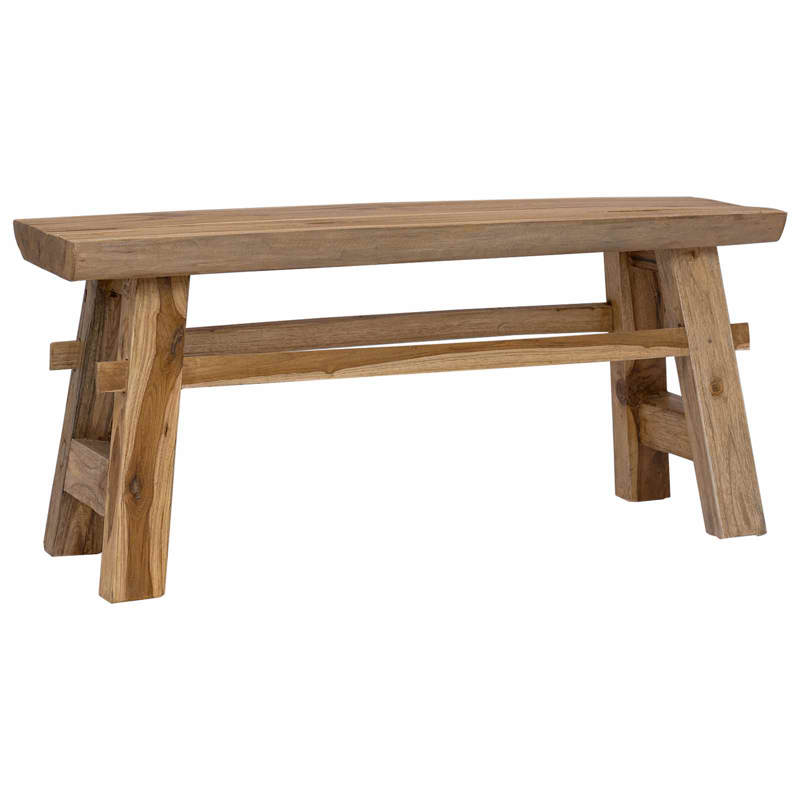 παγκάκι Φυσικό 100 x 29 x 43,5 εκ Στερεό Ξύλο Τίκ - Pakobazaar