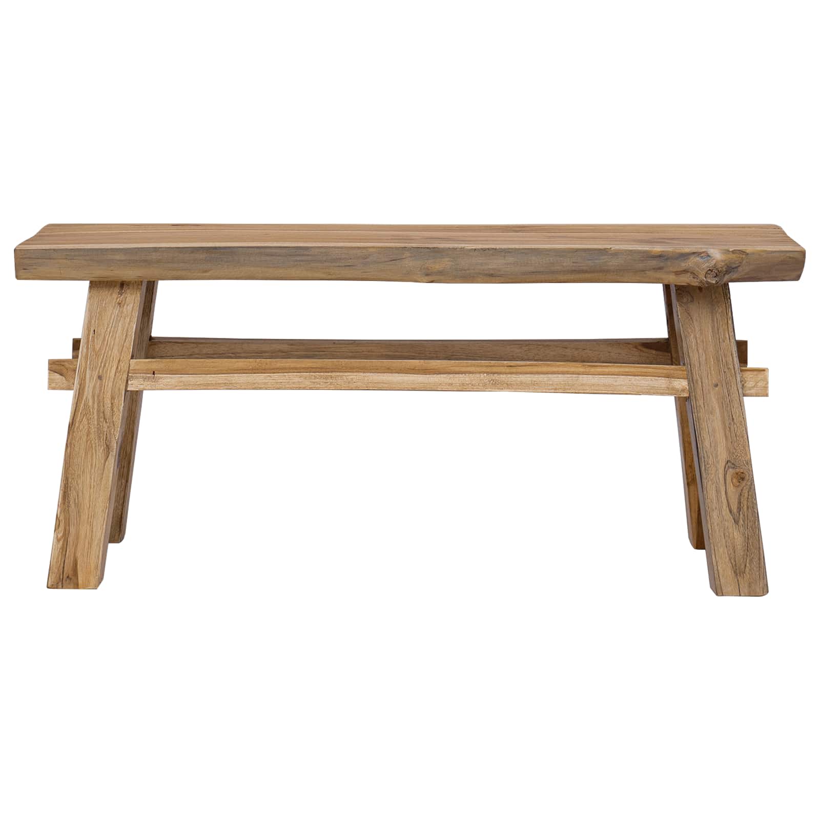 παγκάκι Φυσικό 100 x 29 x 43,5 εκ Στερεό Ξύλο Τίκ - Pakobazaar