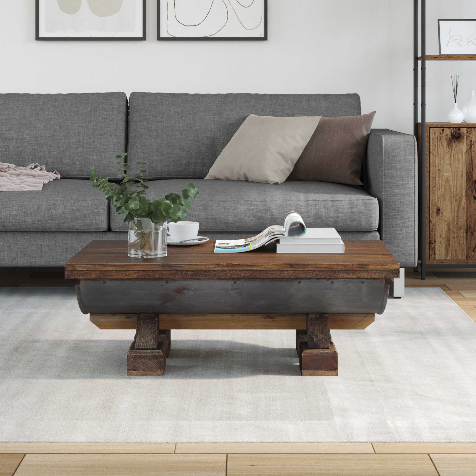 Τραπεζάκι σαλονιού Φυσικό 90 x 50 x 35 cm ξύλο