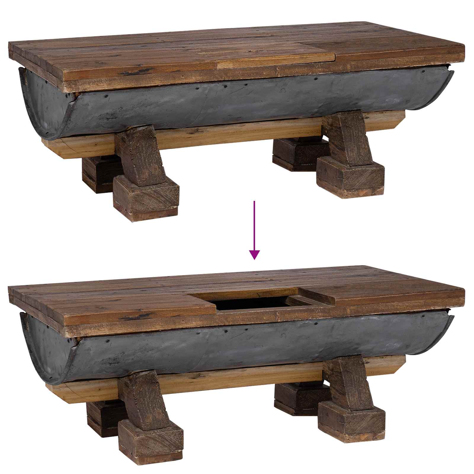 Τραπεζάκι σαλονιού Φυσικό 90 x 50 x 35 cm ξύλο