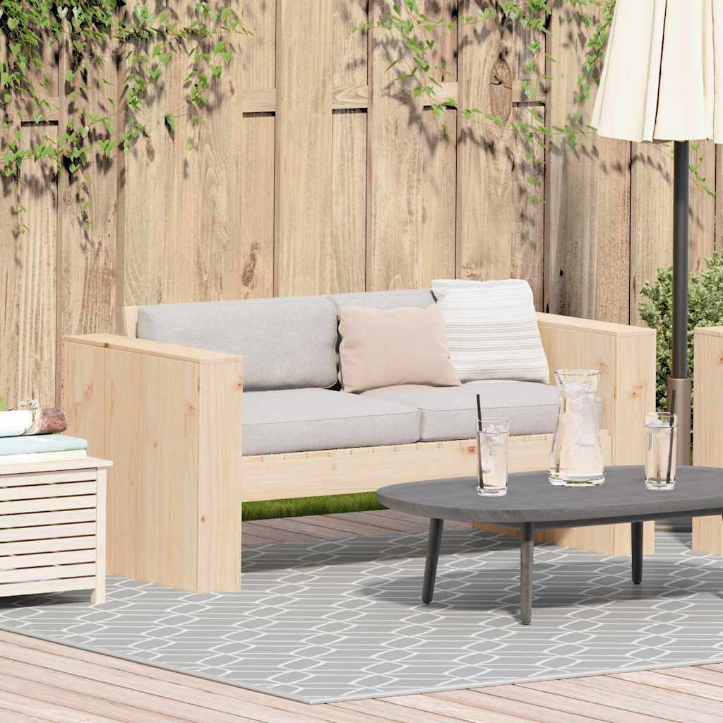 Καναπές Κήπου Φυσικό 134 x 60 x 62 cm Στερεά ξυλεία πεύκου