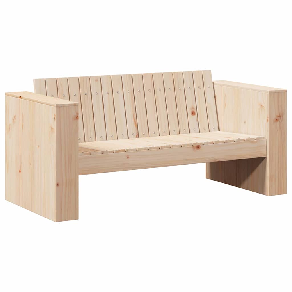 Καναπές Κήπου Φυσικό 134 x 60 x 62 cm Στερεά ξυλεία πεύκου