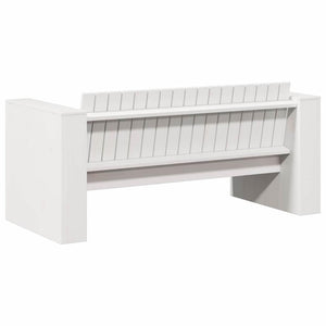 Καναπές Κήπου Λευκό 134 x 60 x 62 cm Στερεά ξυλεία πεύκου