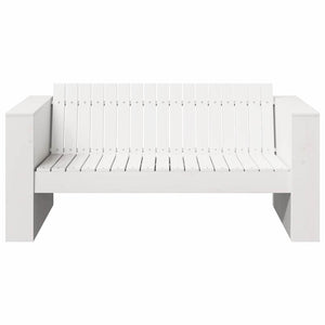 Καναπές Κήπου Λευκό 134 x 60 x 62 cm Στερεά ξυλεία πεύκου