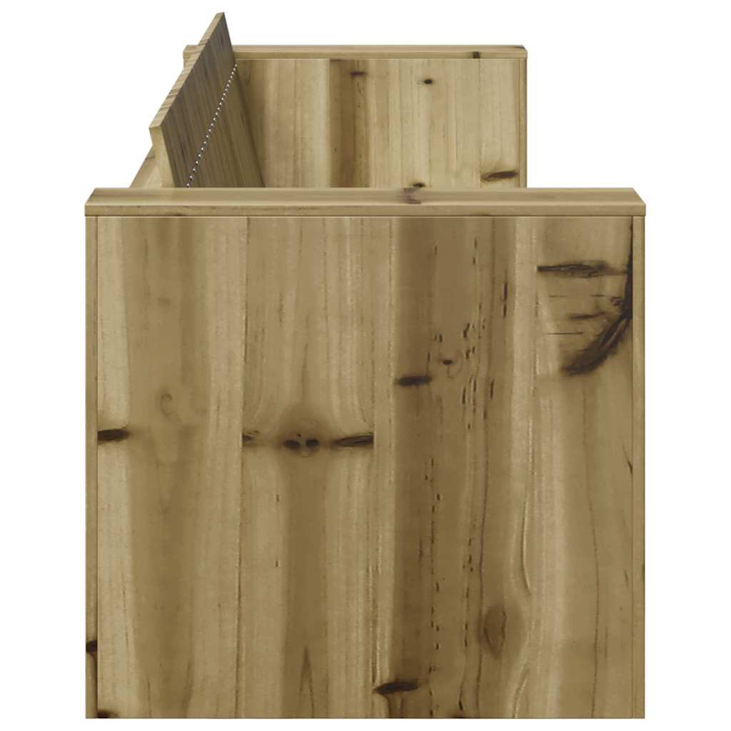 Καναπές Κήπου Καφέ 185,5 x 60 x 62 εκ. Στερεά ξυλεία πεύκου - Pakobazaar