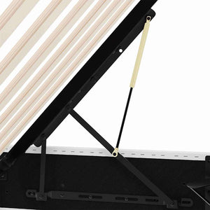 Κρεβάτι Αποθήκης Καθαρό Λευκό 137 x 190 cm Τεχνητό δέρμα - Pakobazaar