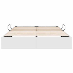 Κρεβάτι Αποθήκης Καθαρό Λευκό 137 x 190 cm Τεχνητό δέρμα - Pakobazaar