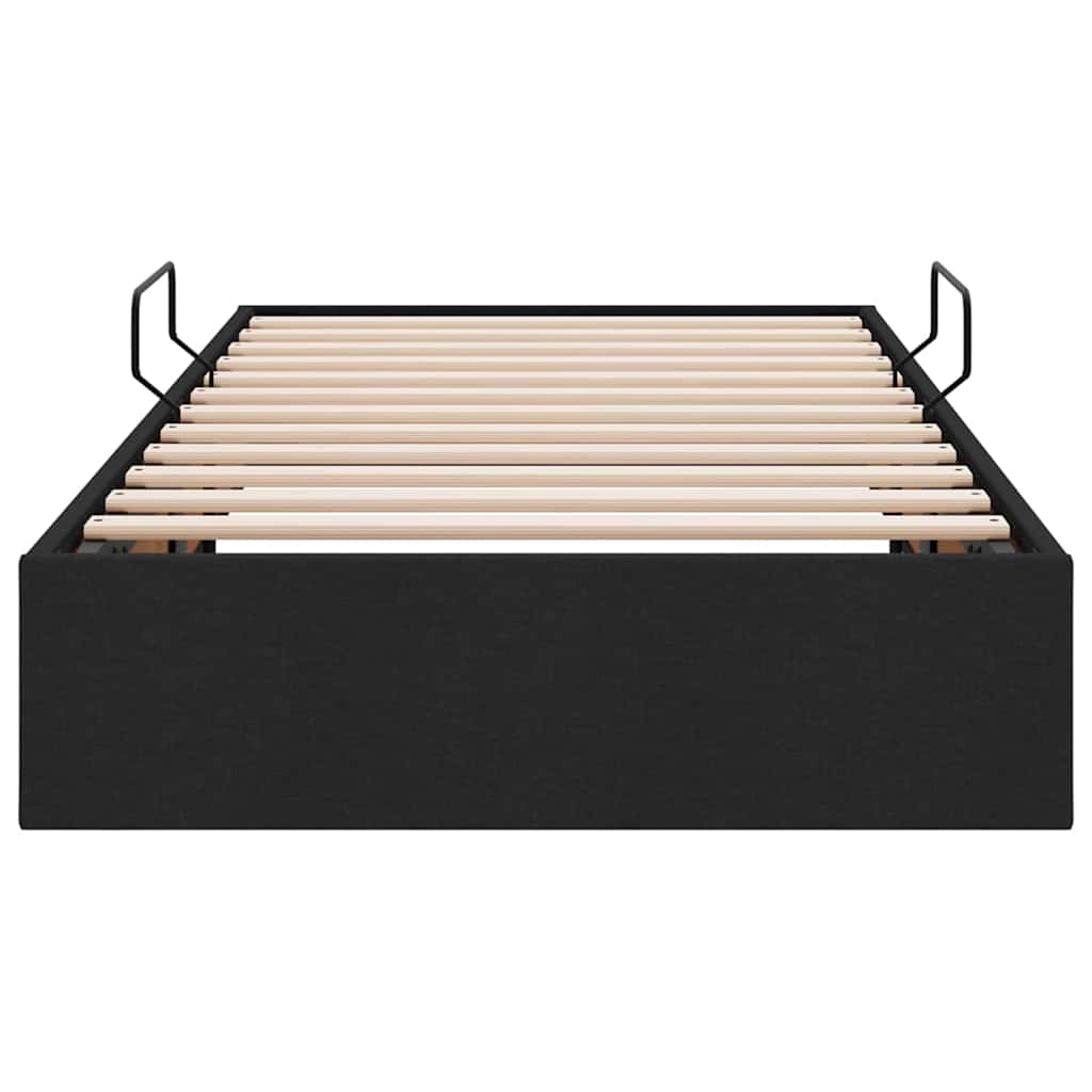 Κρεβάτι Αποθήκης με στρώμα με κεφαλάρι Μαύρο 90 x 190 cm ύφασμα