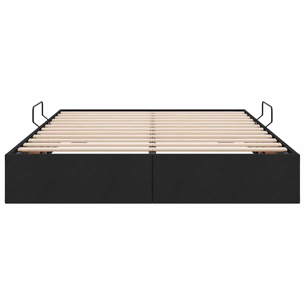 Κρεβάτι Αποθήκης με στρώμα Μαύρο 135 x 190 cm ύφασμα - Pakobazaar