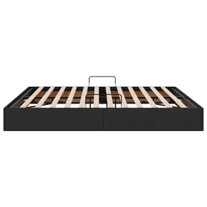 Κρεβάτι Αποθήκης με αποθήκευση Μαύρο 180 x 200 cm Ύφασμα